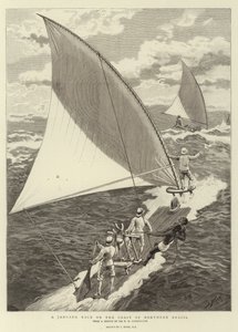 A Jangada Race on the Coast of Northern Brazil